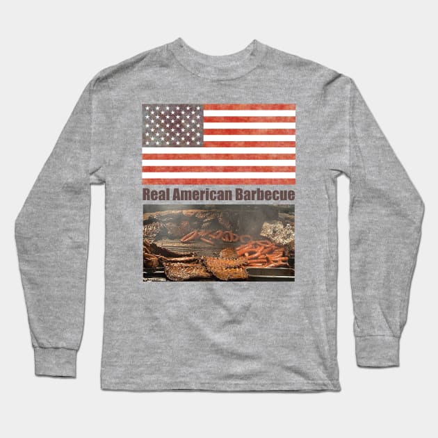 Real American Barbecue Long Sleeve T-Shirt by learntobbq